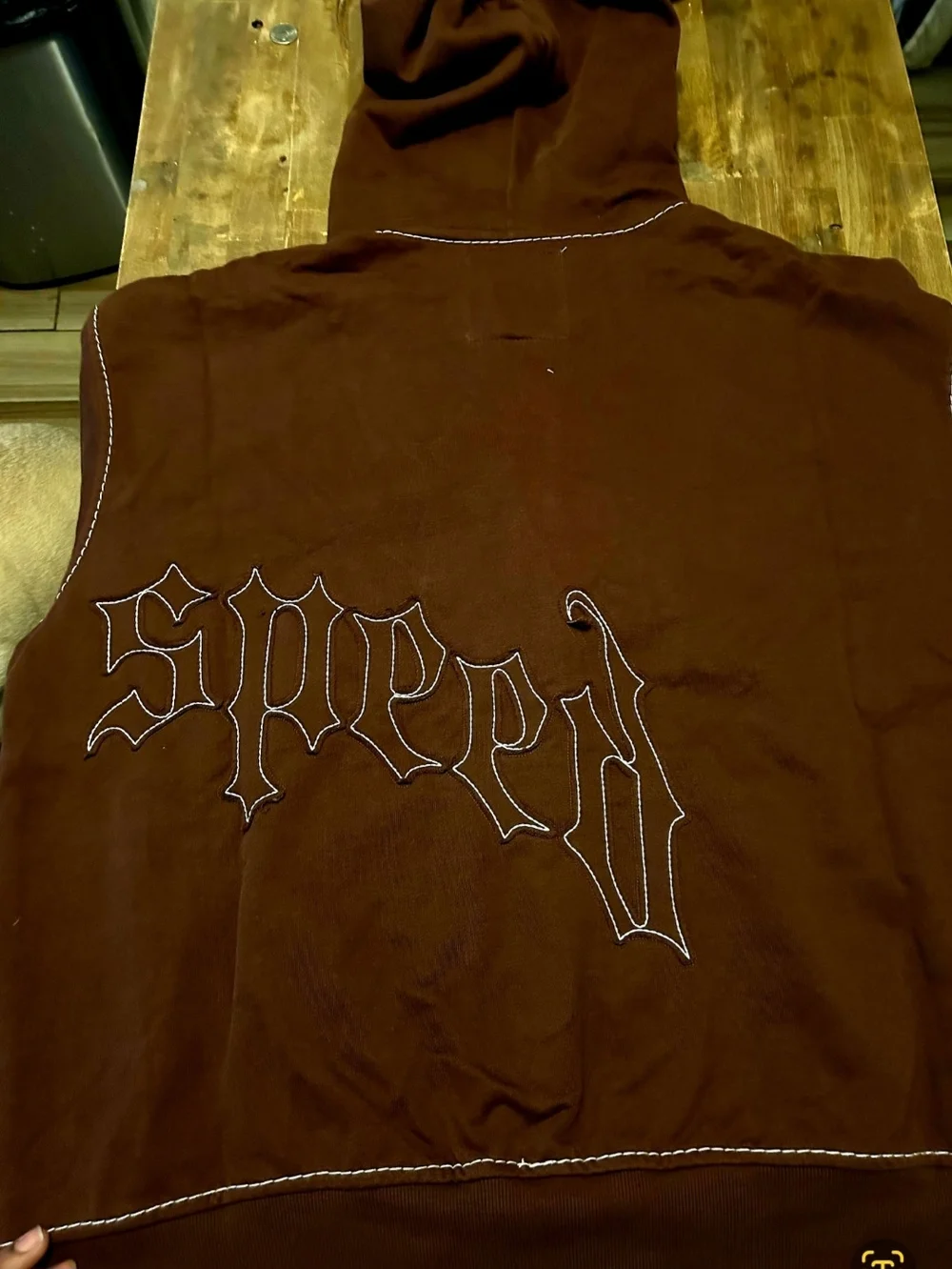Godspeed Brown Zip-Up Hoodie - Picture 2 of 5